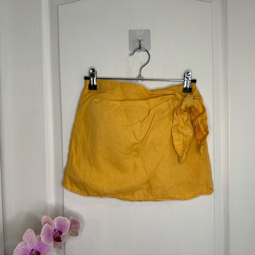 Zara Mustard Yellow Skort with Bow (9-10)